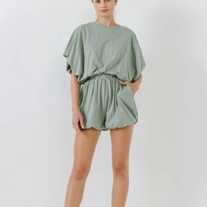NWT GREY LAB Green Romper